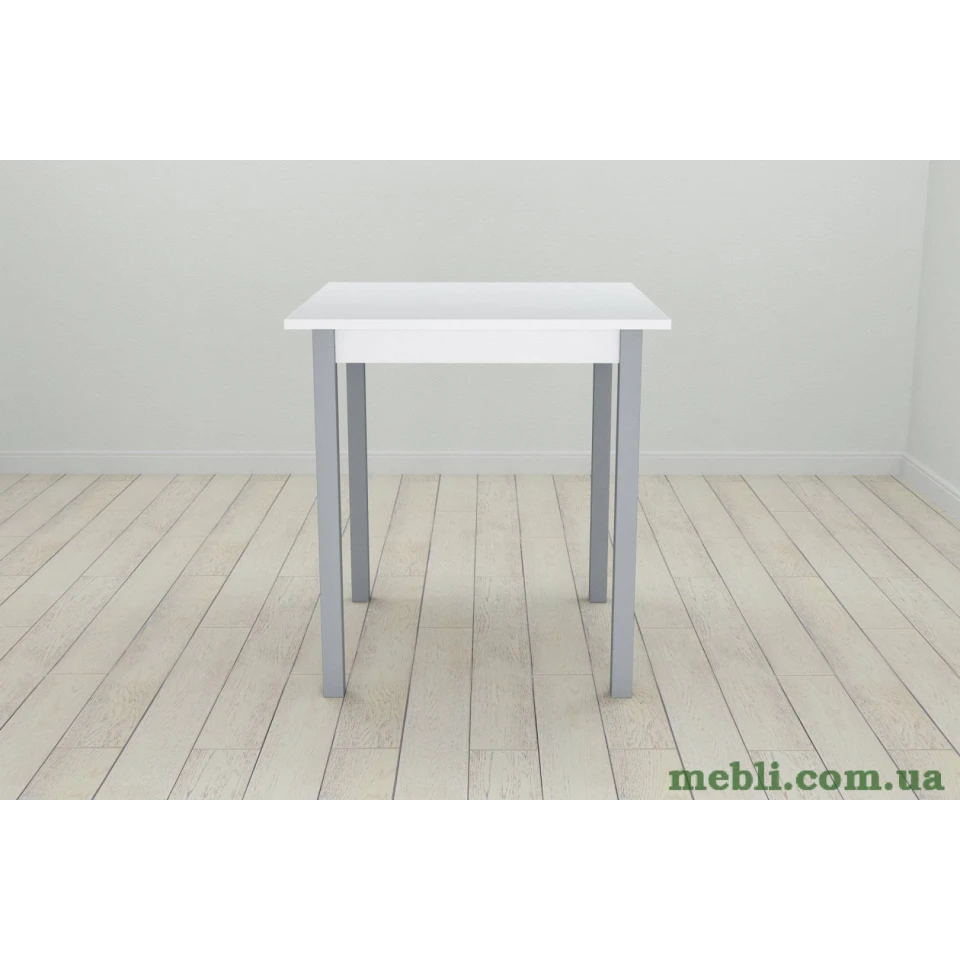 Стіл кухонний Ferrum-decor Дієго 75x70x70 Сірий ДСП Біле 16мм
