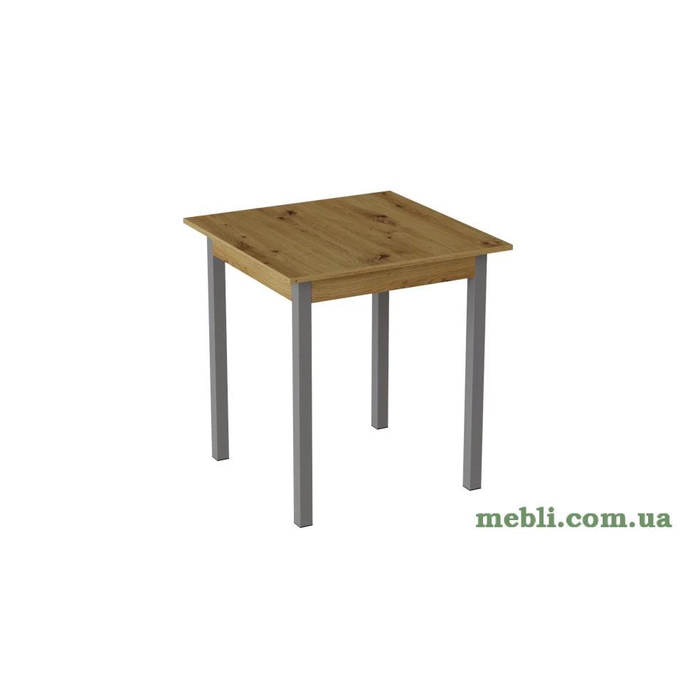 Стіл кухонний Ferrum-decor Дієго 75x70x70 Сірий ДСП Дуб Артизан 16мм