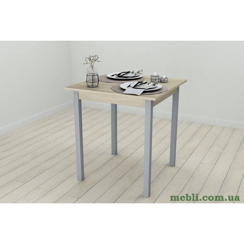 Стіл кухонний Ferrum-decor Дієго 75x70x70 Сірий ДСП Сонома 16мм