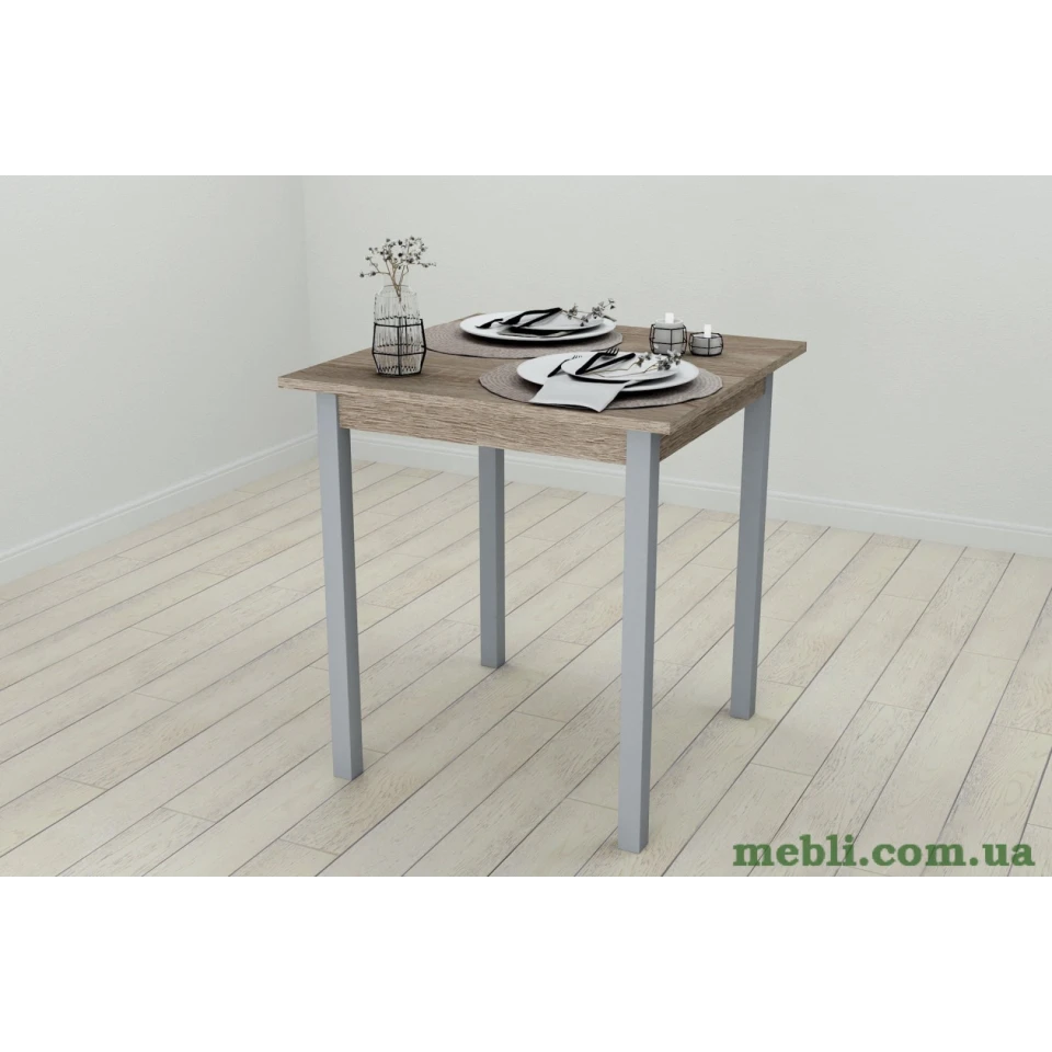 Стіл кухонний Ferrum-decor Дієго 75x70x70 Сірий ДСП Сонома Трюфель 16мм