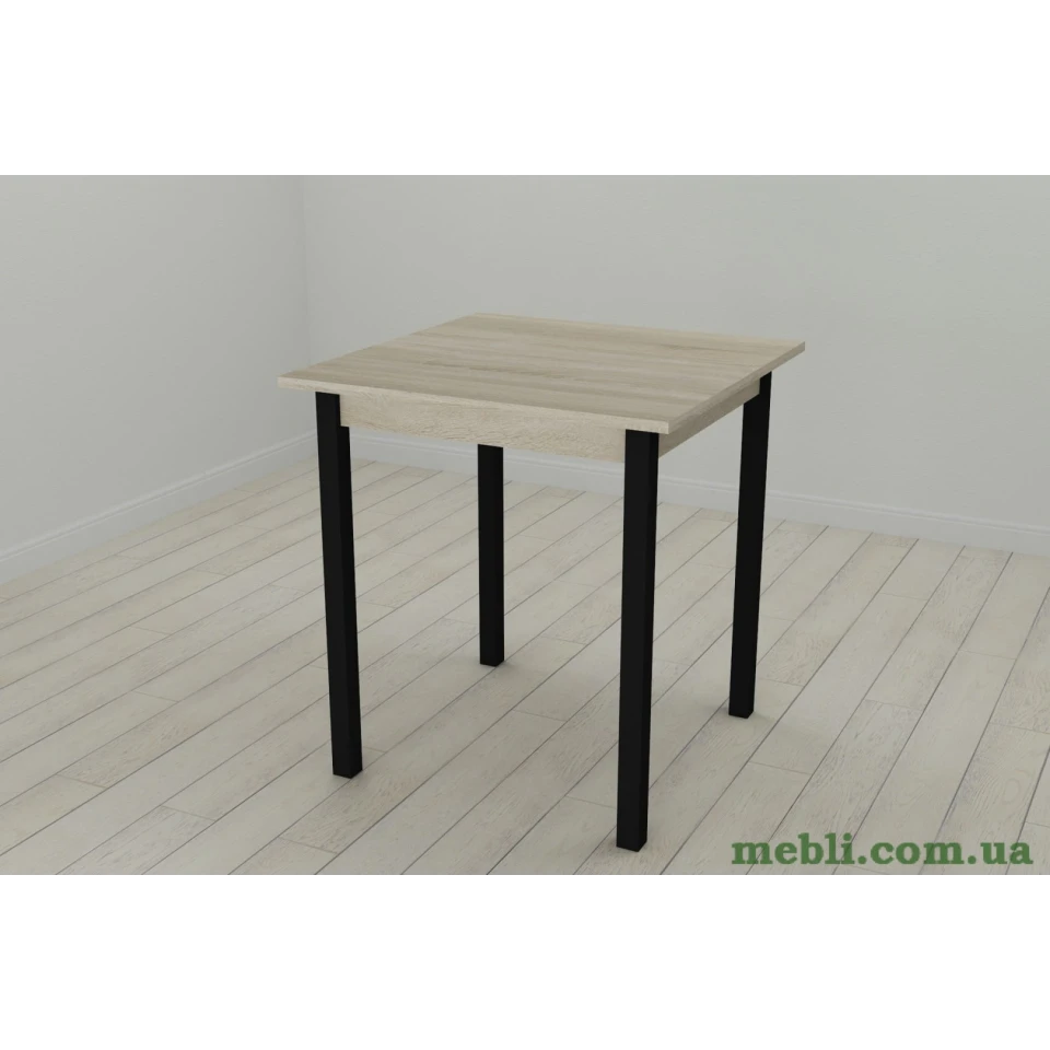 Стіл кухонний Ferrum-decor Дієго 75x70x70 Чорний ДСП Сонома 16мм