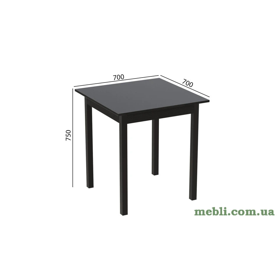Стіл кухонний Ferrum-decor Дієго 75x70x70 Чорний ДСП Сосна Кембра 16мм