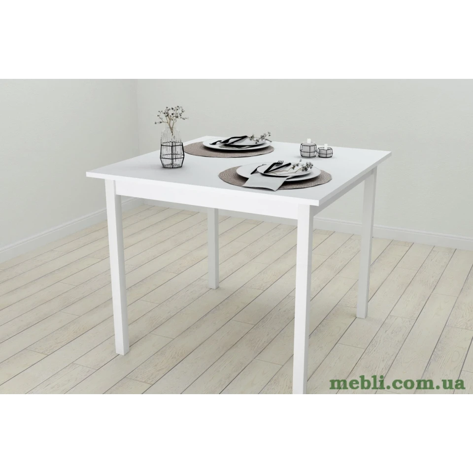 Стіл кухонний Ferrum-decor Дієго 75x80x80 Білий ДСП Білий 16мм