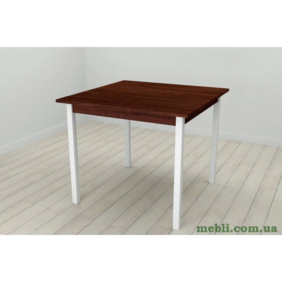 Стіл кухонний Ferrum-decor Дієго 75x80x80 Білий ДСП Венге 16мм