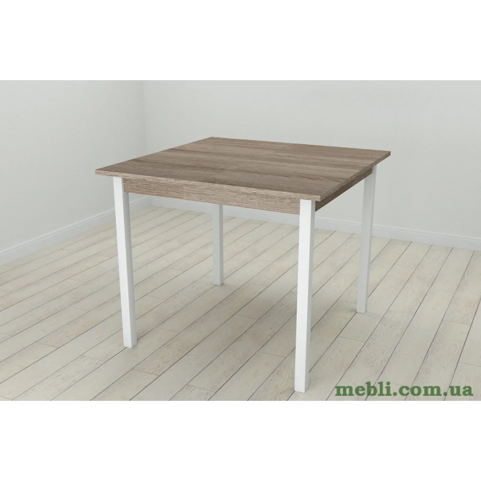 Стіл кухонний Ferrum-decor Дієго 75x80x80 Білий ДСП Сонома Трюфель 16мм