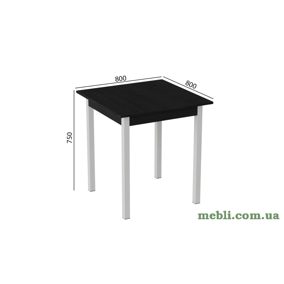 Стіл кухонний Ferrum-decor Дієго 75x80x80 Білий ДСП Сосна Кембра 16мм