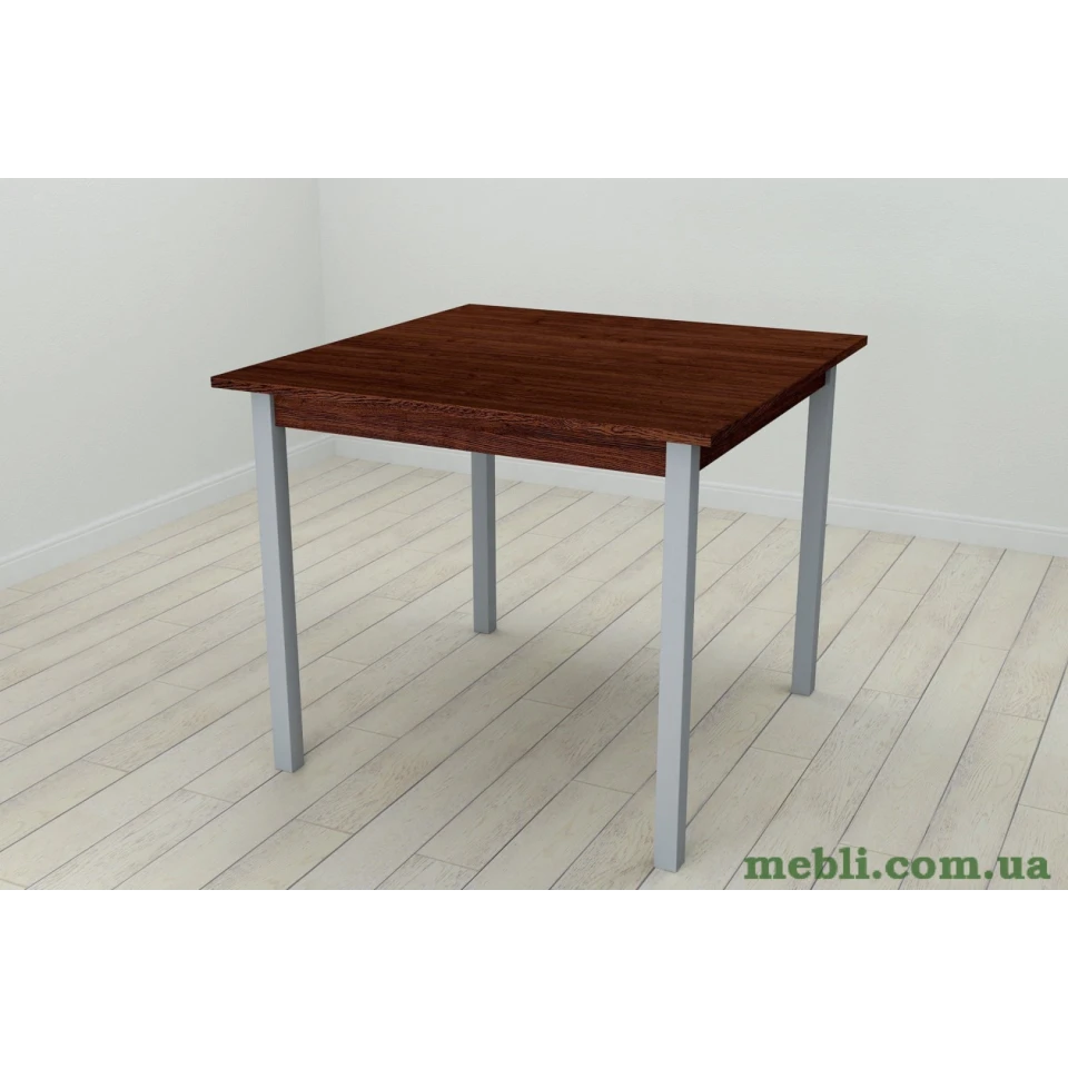 Стіл кухонний Ferrum-decor Дієго 75x80x80 Сірий ДСП Венге 16мм