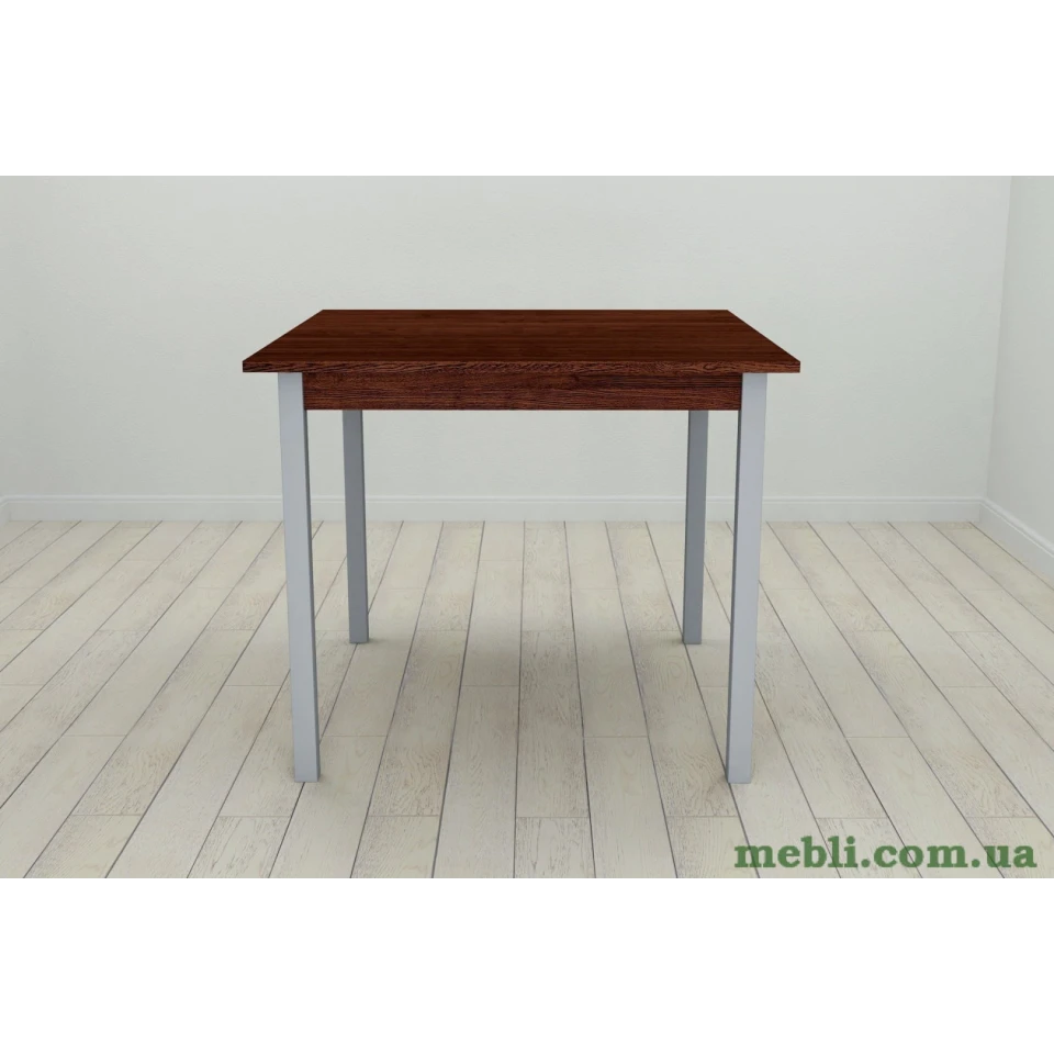 Стіл кухонний Ferrum-decor Дієго 75x80x80 Сірий ДСП Венге 16мм