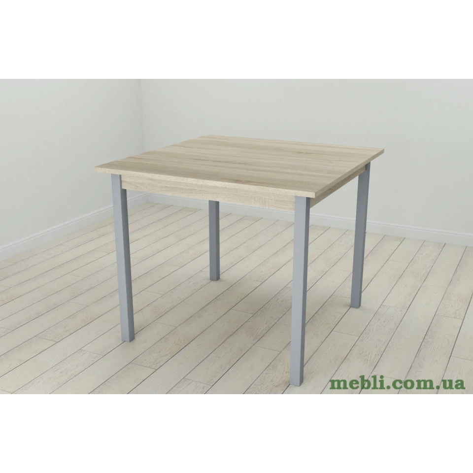 Стіл кухонний Ferrum-decor Дієго 75x80x80 Сірий ДСП Сонома 16мм