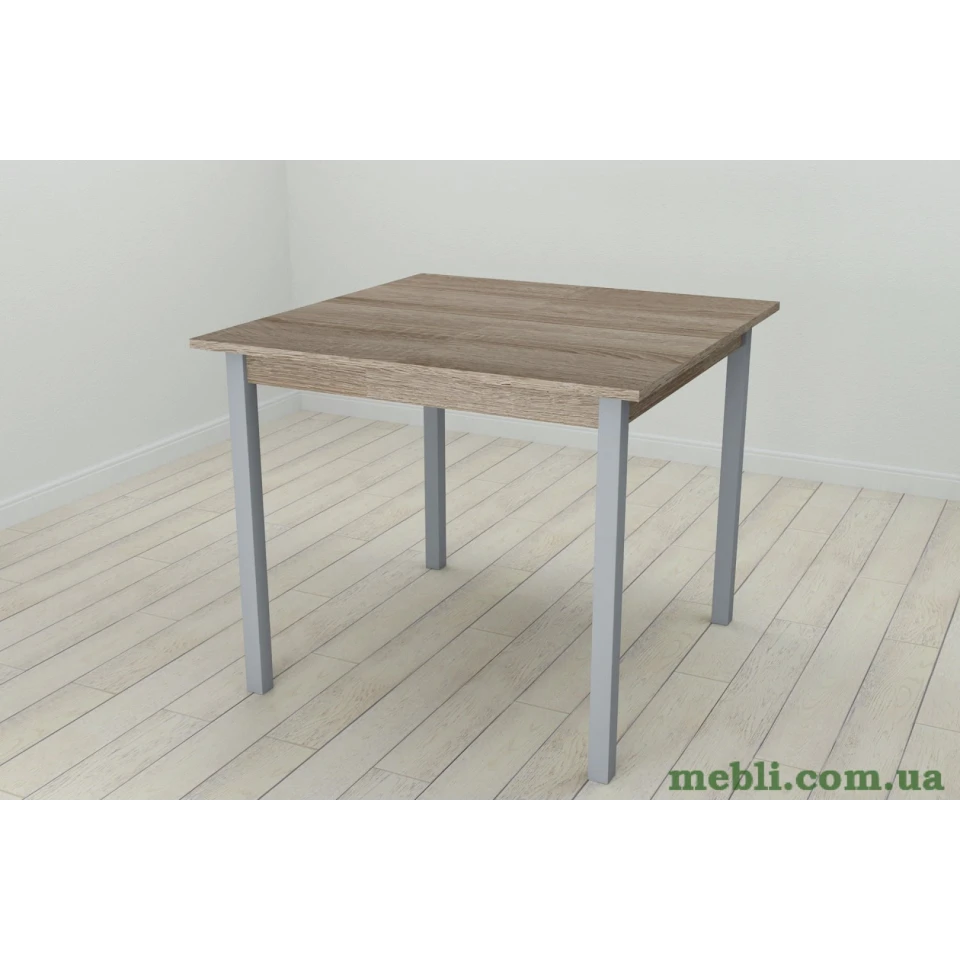 Стіл кухонний Ferrum-decor Дієго 75x80x80 Сірий ДСП Сонома Трюфель 16мм