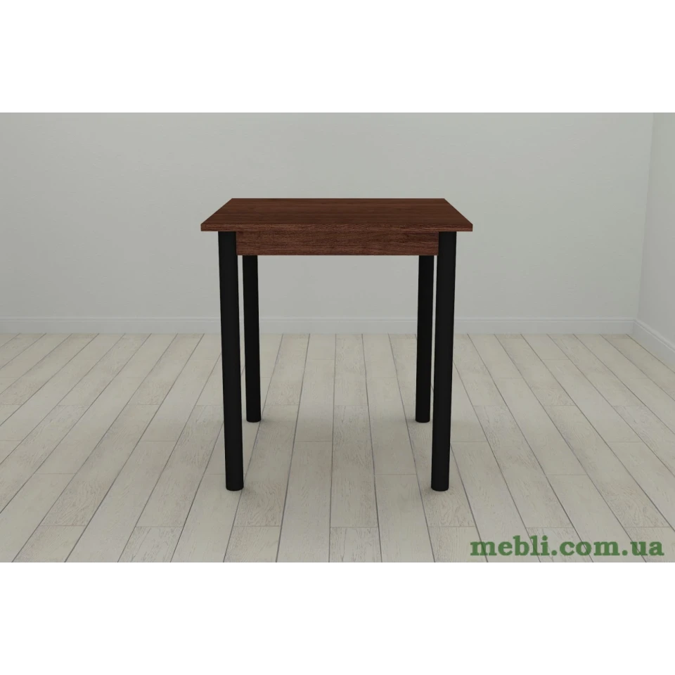 Стіл кухонний Ferrum-decor Дієго 75x80x80 Чорний ДСП Венге 16мм