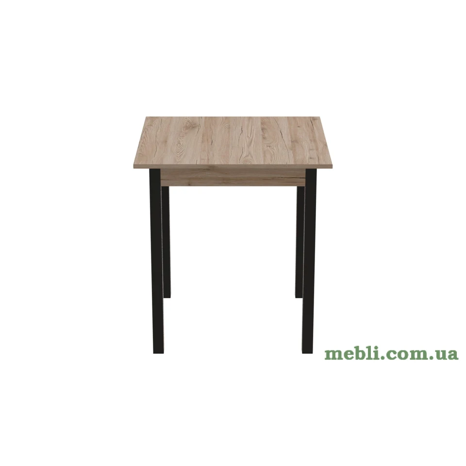 Стіл кухонний Ferrum-decor Дієго 75x80x80 Чорний ДСП Сан-Марино 16мм