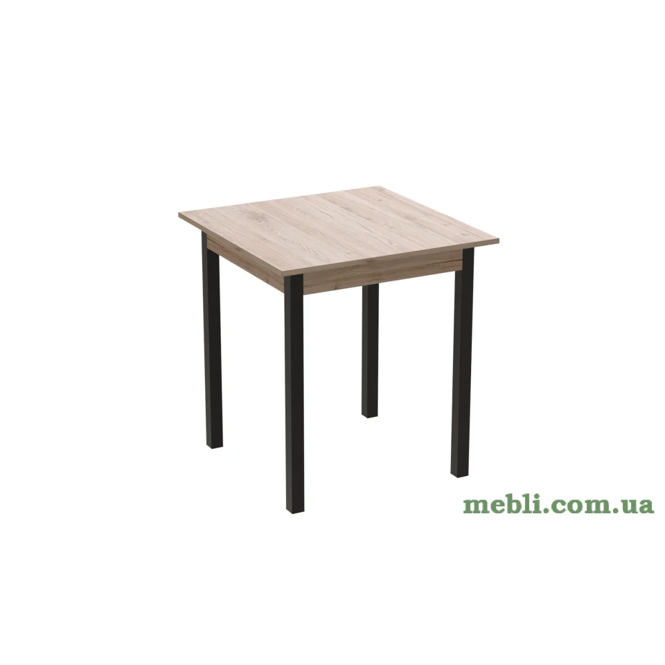 Стіл кухонний Ferrum-decor Дієго 75x80x80 Чорний ДСП Сан-Марино 16мм