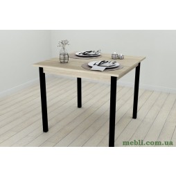 Стіл кухонний Ferrum-decor Дієго 75x80x80 Чорний ДСП Сонома 16мм