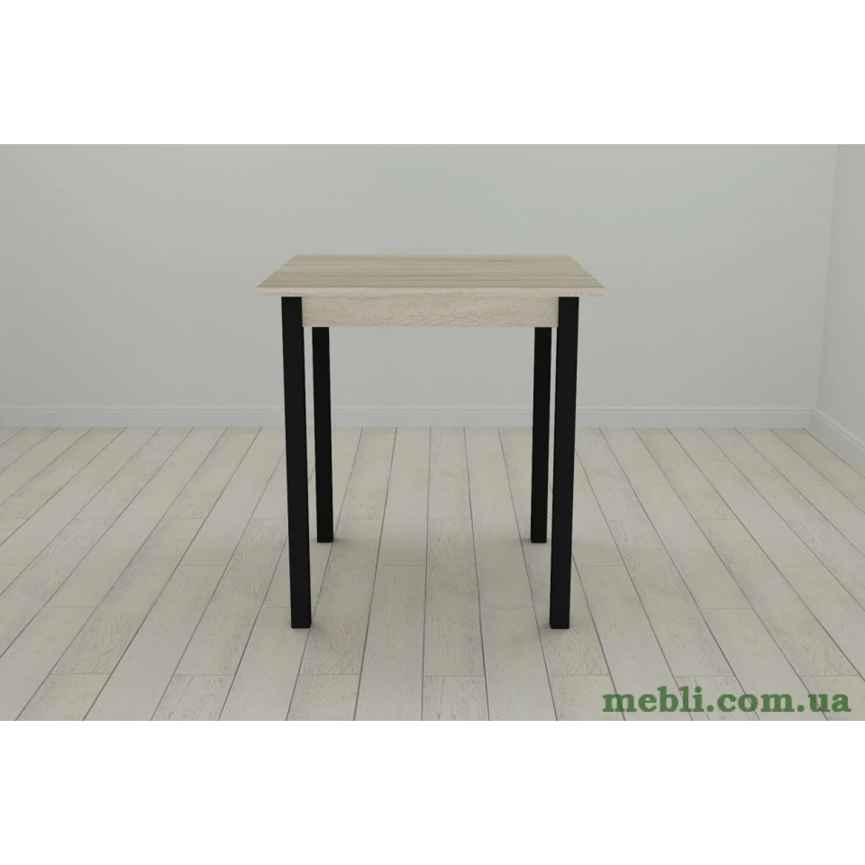 Стіл кухонний Ferrum-decor Дієго 75x80x80 Чорний ДСП Сонома 16мм