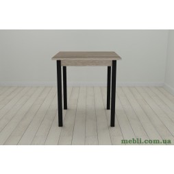 Стіл кухонний Ferrum-decor Дієго 75x80x80 Чорний ДСП Сонома Трюфель 16мм