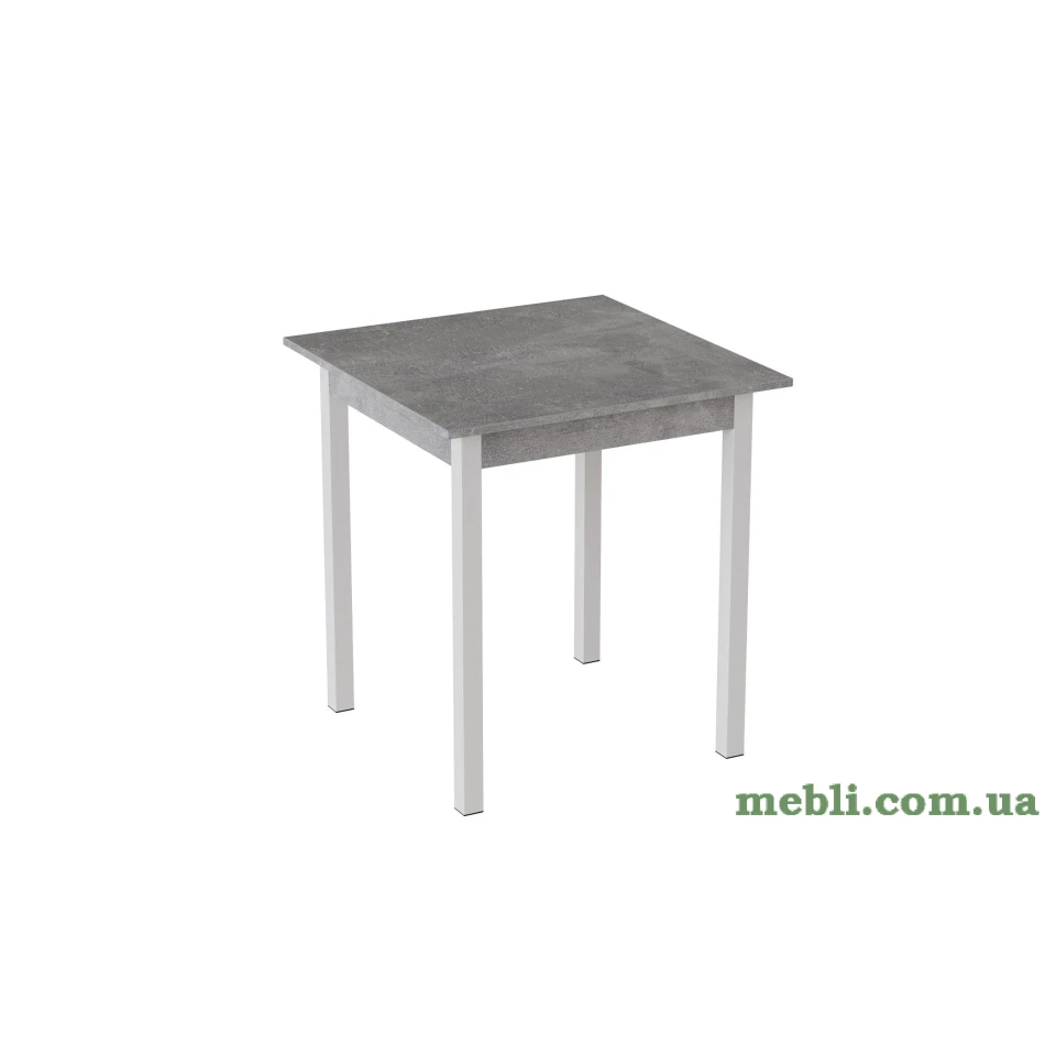 Стіл кухонний Ferrum-decor Дієго 75x90x90 Білий ДСП Бетон 16мм