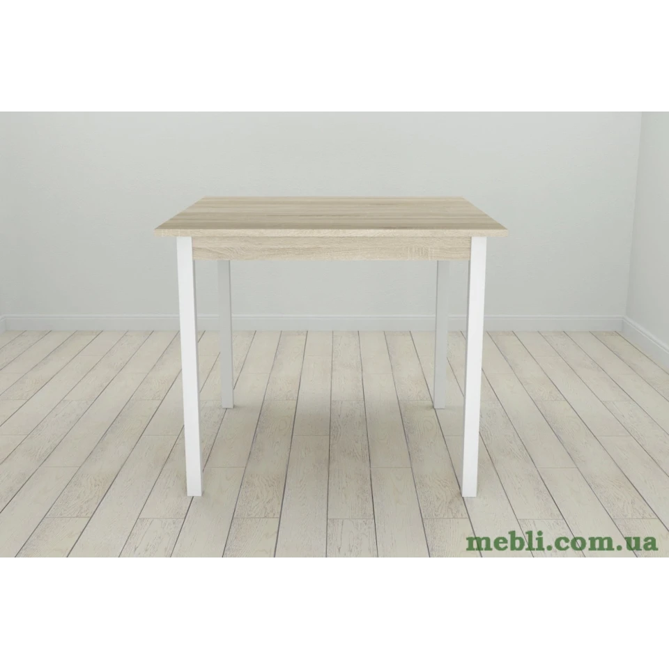 Стіл кухонний Ferrum-decor Дієго 75x90x90 Білий ДСП Сонома 16мм