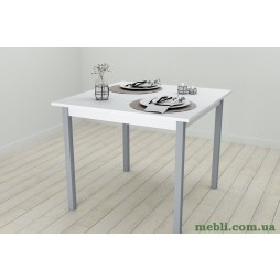 Стіл кухонний Ferrum-decor Дієго 75x90x90 Сірий ДСП Біле 16мм
