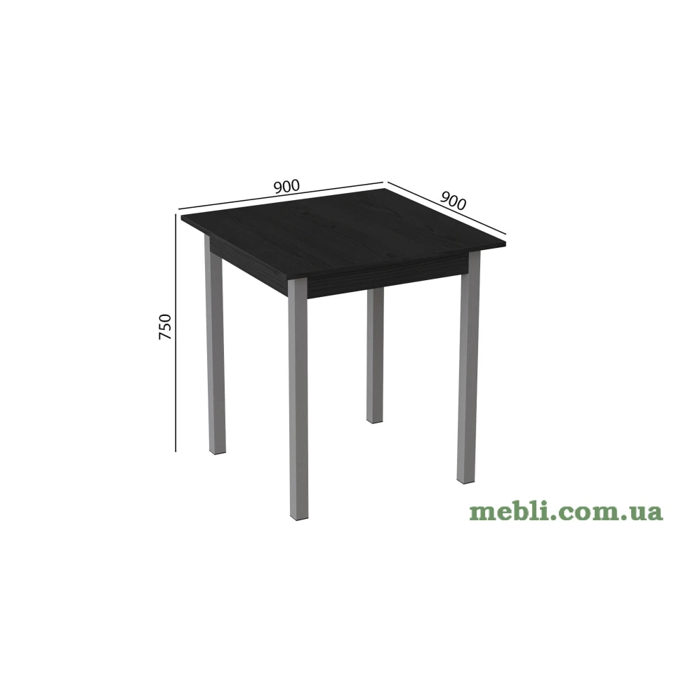 Стіл кухонний Ferrum-decor Дієго 75x90x90 Сірий ДСП Сосна Кембра 16мм