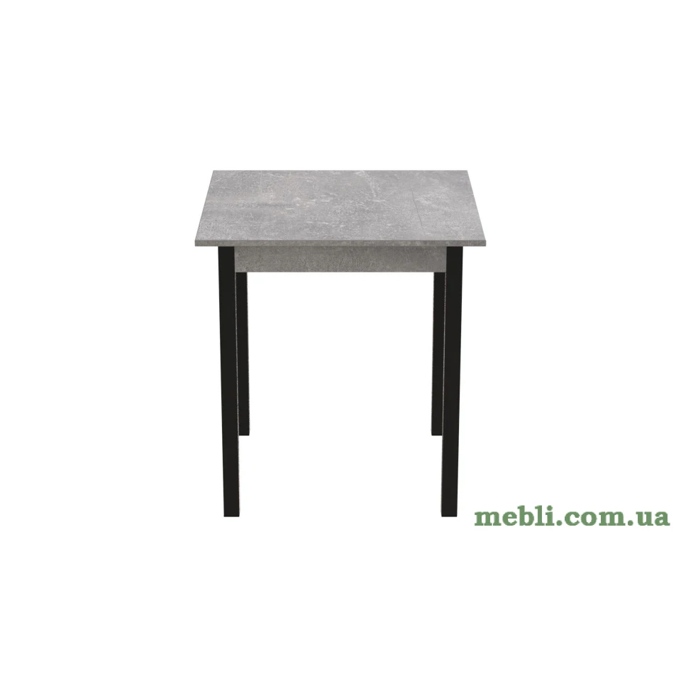 Стіл кухонний Ferrum-decor Дієго 75x90x90 Чорний ДСП Бетон 16мм