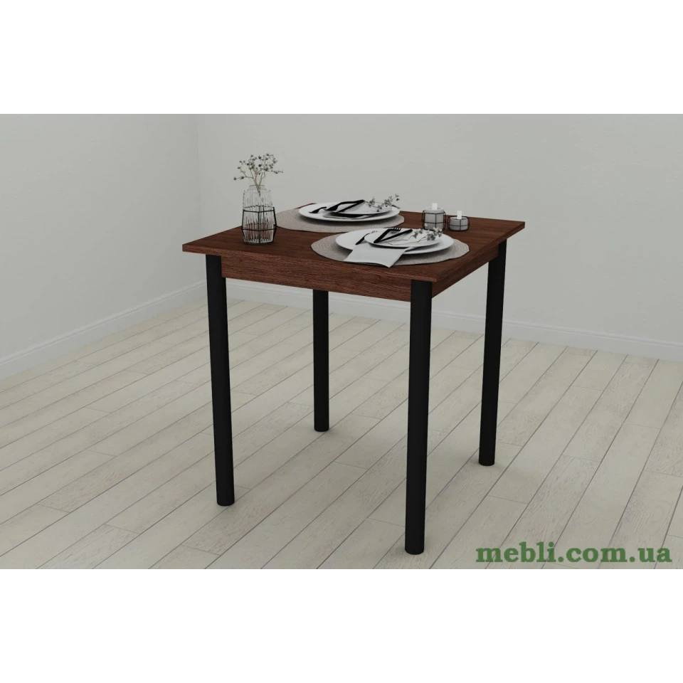Стіл кухонний Ferrum-decor Дієго 75x90x90 Чорний ДСП Венге 16мм