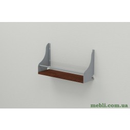 Настінна полиця Ferrum-decor Ізі 260x500x150 метал Сірий ДСП Венге