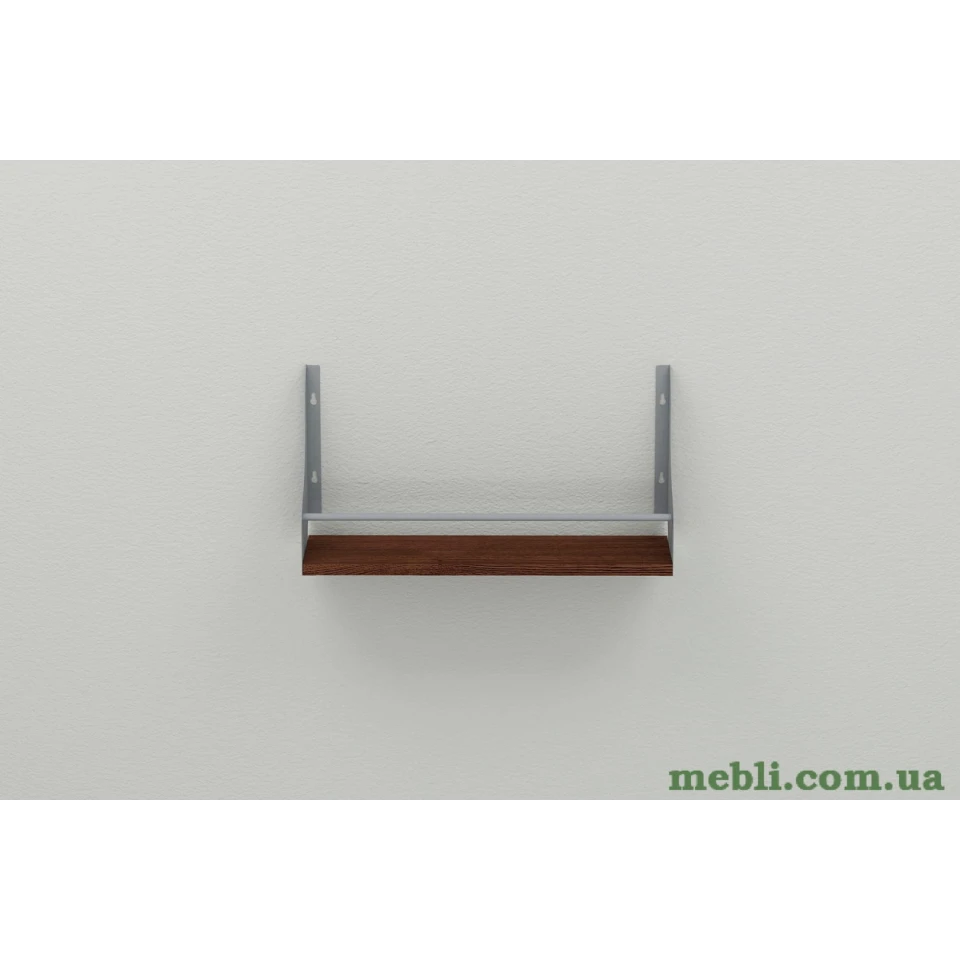 Настінна полиця Ferrum-decor Ізі 260x500x150 метал Сірий ДСП Венге