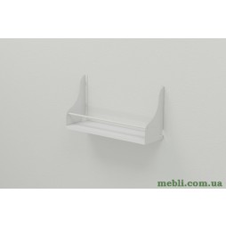 Полиця настінна Ferrum-decor Ізі 260x500x150 метал Білий ДСП Білий