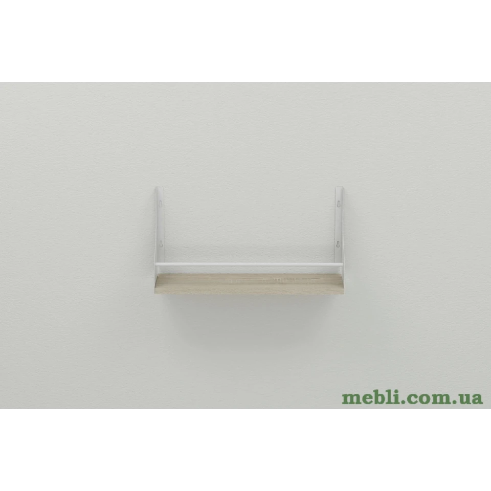 Полиця настінна Ferrum-decor Ізі 260x500x150 метал Білий ДСП Сонома