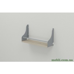 Полиця настінна Ferrum-decor Ізі 260x500x150 метал Сірий ДСП Сонома