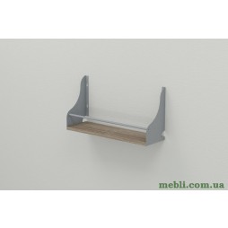 Полиця настінна Ferrum-decor Ізі 260x500x150 метал Сірий ДСП Сонома Трюфель