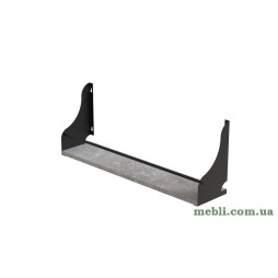 Полиця настінна Ferrum-decor Ізі 260x500x150 метал Чорний ДСП Бетон