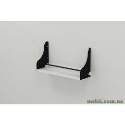 Полиця настінна Ferrum-decor Ізі 260x500x150 метал Чорний ДСП Білий