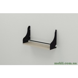 Полиця настінна Ferrum-decor Ізі 260x500x150 метал Чорний ДСП Сонома