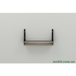 Полиця настінна Ferrum-decor Ізі 260x500x150 метал Чорний ДСП Сонома Трюфель