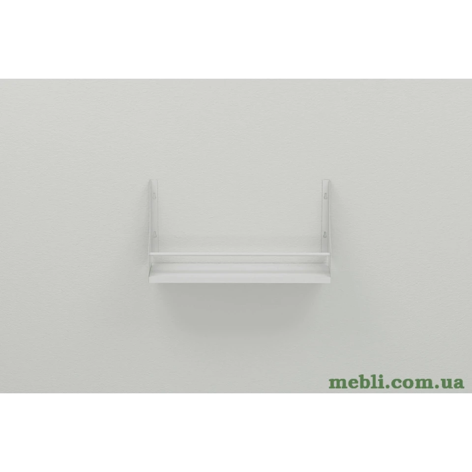 Полиця настінна Ferrum-decor Ізі 260x600x150 метал Білий ДСП Білий