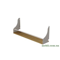 Полиця настінна Ferrum-decor Ізі 260x600x150 метал Білий ДСП Дуб Артізан