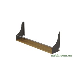 Полиця настінна Ferrum-decor Ізі 260x600x150 метал Сірий ДСП Дуб Артізан