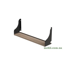 Полиця настінна Ferrum-decor Ізі 260x600x150 метал Чорний ДСП Артізан