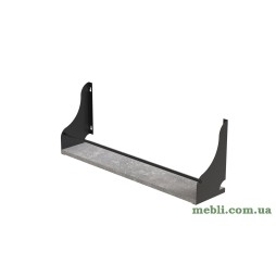 Полиця настінна Ferrum-decor Ізі 260x600x150 метал Чорний ДСП Бетон