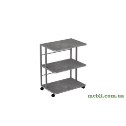 Етажерка на коліщатках Ferrum-decor Каміло 75x40x60 метал Сірий ДСП Бетон 16мм