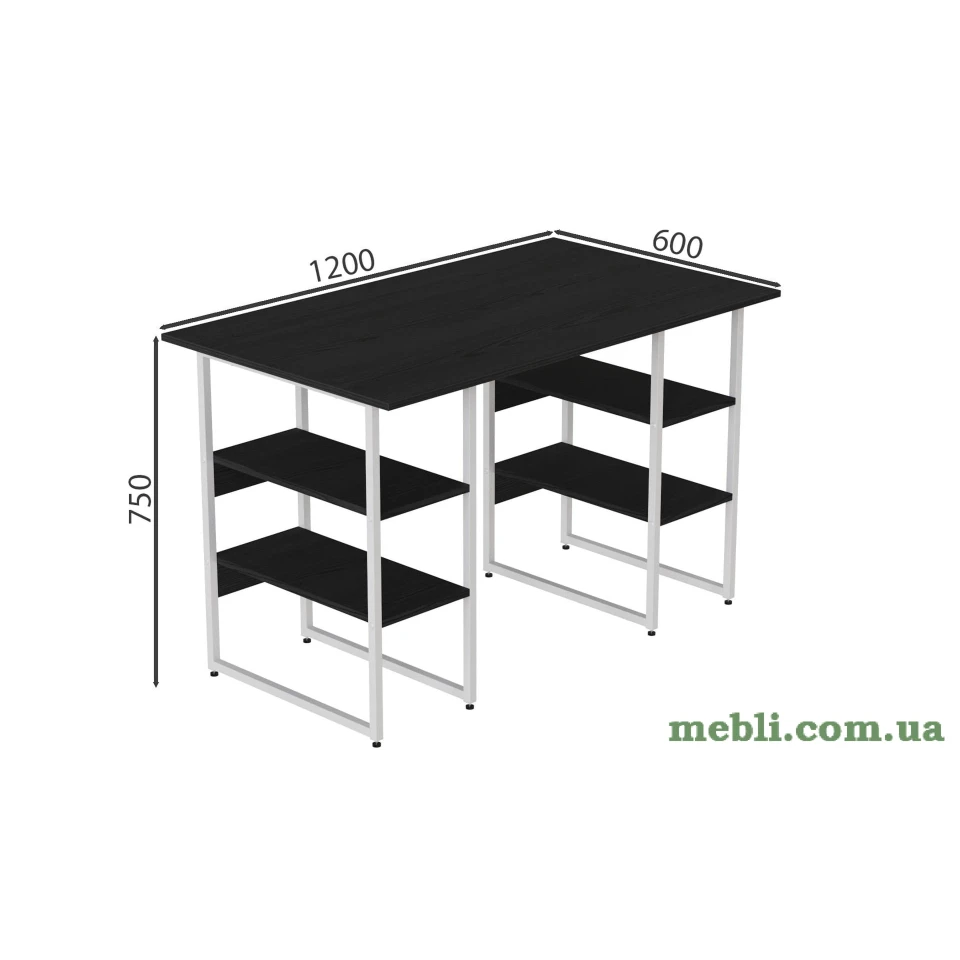 Комп'ютерний стіл Ferrum-decor Карен 75x120x60 білий ДСП Венге 32мм