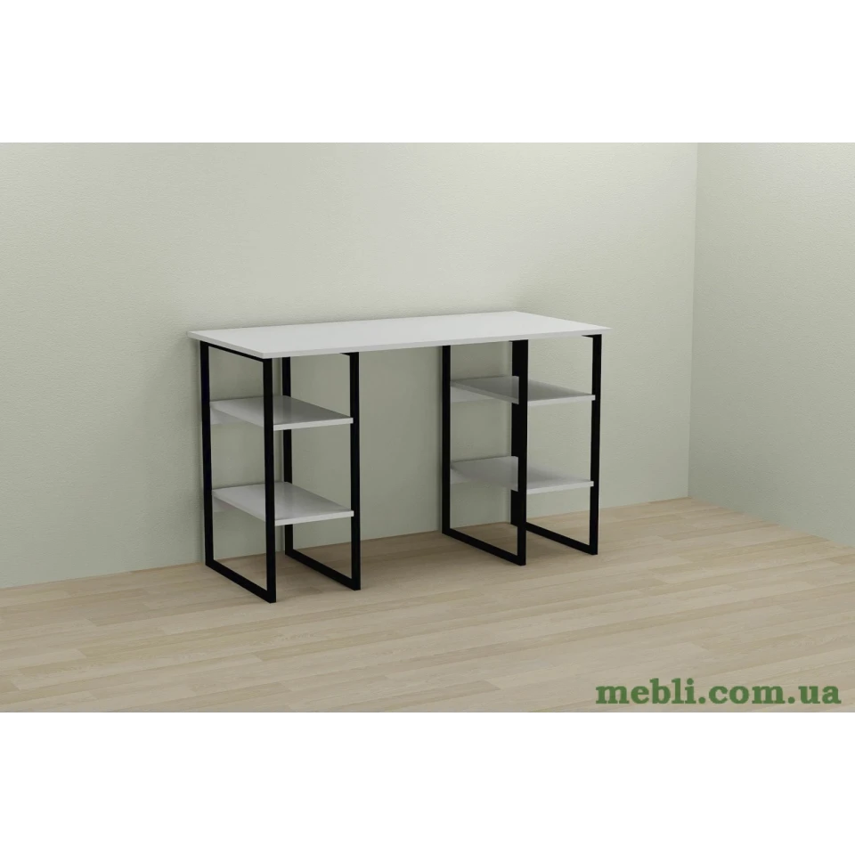 Комп'ютерний стіл Ferrum-decor Карен 75x120x60 чорний ДСП Білий 16мм