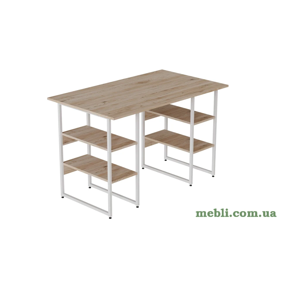 Комп'ютерний стіл Ferrum-decor Карен 75x120x70 білий ДСП Дуб Артізан 16мм