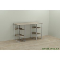 Комп'ютерний стіл Ferrum-decor Карен 75x120x70 білий ДСП Дуб Сонома 16мм