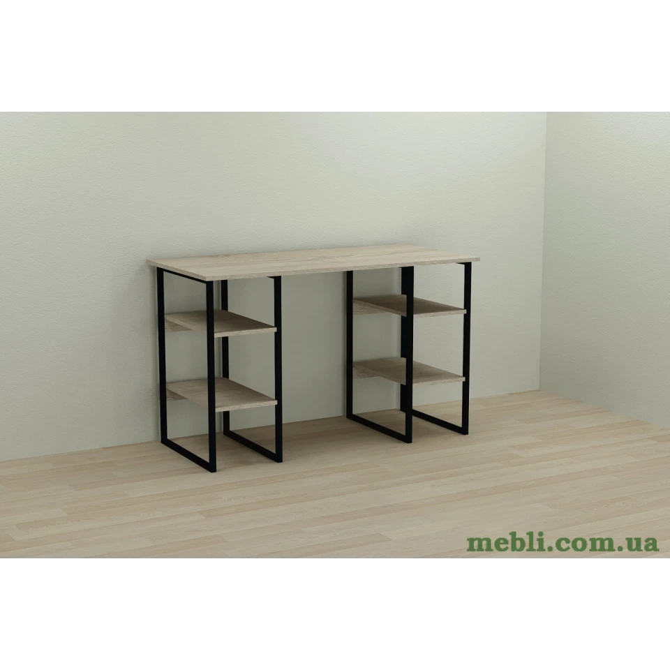 Комп'ютерний стіл Ferrum-decor Карен 75x120x70 чорний ДСП Дуб Сонома 16мм