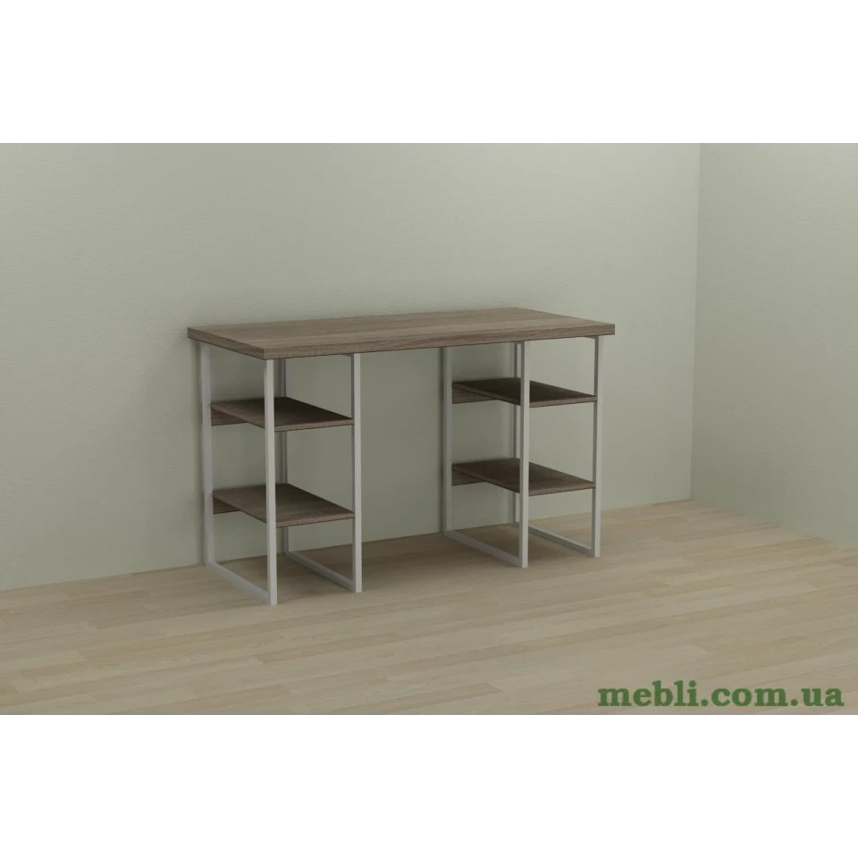 Комп'ютерний стіл Ferrum-decor Карен 75x140x60 білий ДСП Дуб Сонома Труфель 32мм