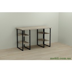 Комп'ютерний стіл Ferrum-decor Карен 75x140x60 чорний ДСП Дуб Сонома 32мм