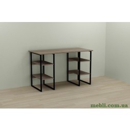 Комп'ютерний стіл Ferrum-decor Карен 75x140x60 чорний ДСП Дуб Сонома Труфель 16мм